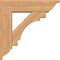 Ekena Millwork Merced Traditional Smooth Bracket w/ Offset Brace, Western Red Cedar, 7 1/2"W x 28"D x 28"H BKT0806X28X28MRC01SWR - alternate 3